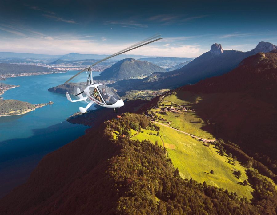 gyrocopter annecy vol mont-blanc anniversaire