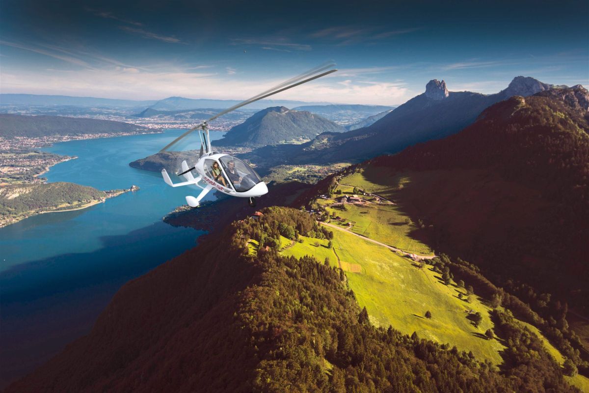 gyrocopter annecy vol mont-blanc anniversaire